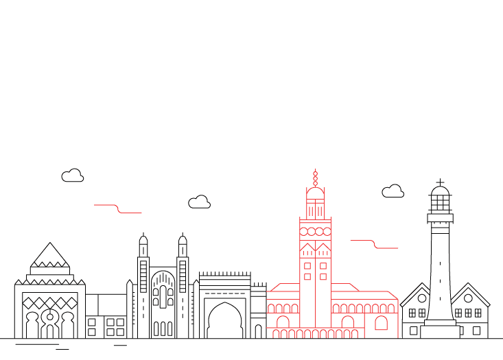 Casablanca, Morocco illustration