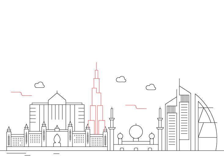 Dubai, UAE (HQ) illustration