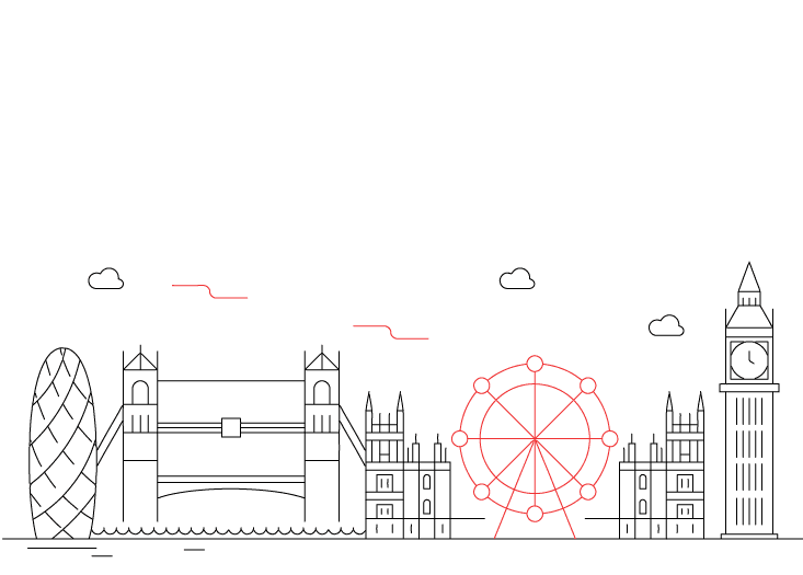London, UK illustration