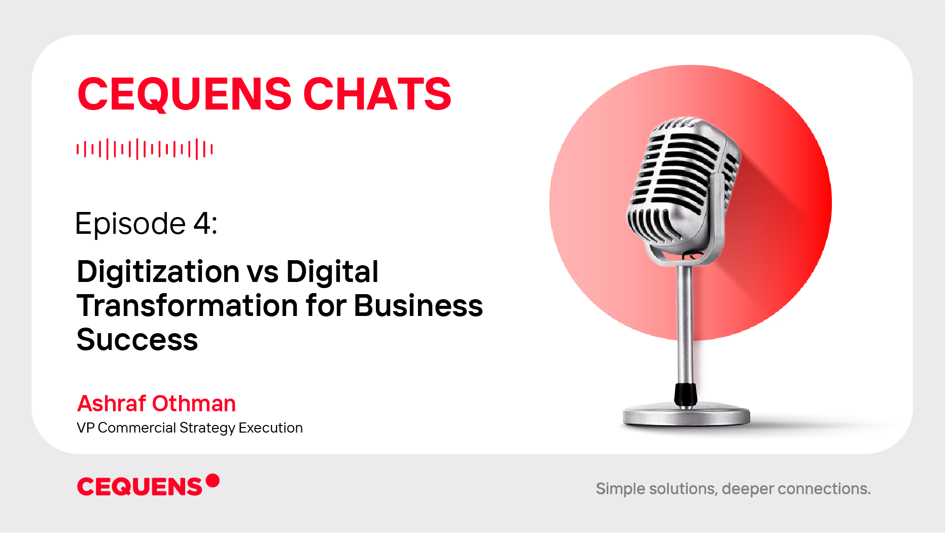 CEQUENS Chats - Episode 4 - Digitization vs Digital Transformation for Business Success