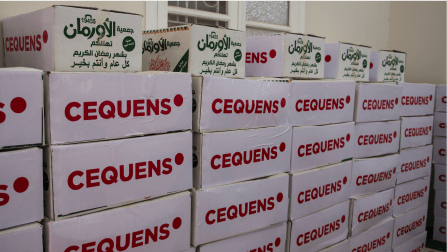 CEQUENS collaborates with Orman Association to support families with food boxes